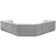 Meridian Furniture Cascade Grey Boucle Fabric Modular Sectional