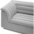 Meridian Furniture Cascade Grey Boucle Fabric Modular Sectional