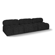 Meridian Furniture Ames Black Boucle Fabric Modular Sofa