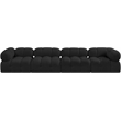 Meridian Furniture Ames Black Boucle Fabric Modular Sofa