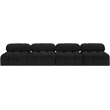 Meridian Furniture Ames Black Boucle Fabric Modular Sofa
