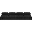 Meridian Furniture Ames Black Boucle Fabric Modular Sofa