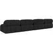 Meridian Furniture Ames Black Boucle Fabric Modular Sofa