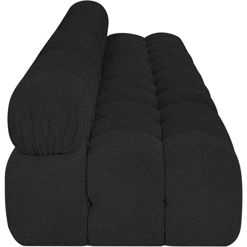 Meridian Furniture Ames Black Boucle Fabric Modular Sofa