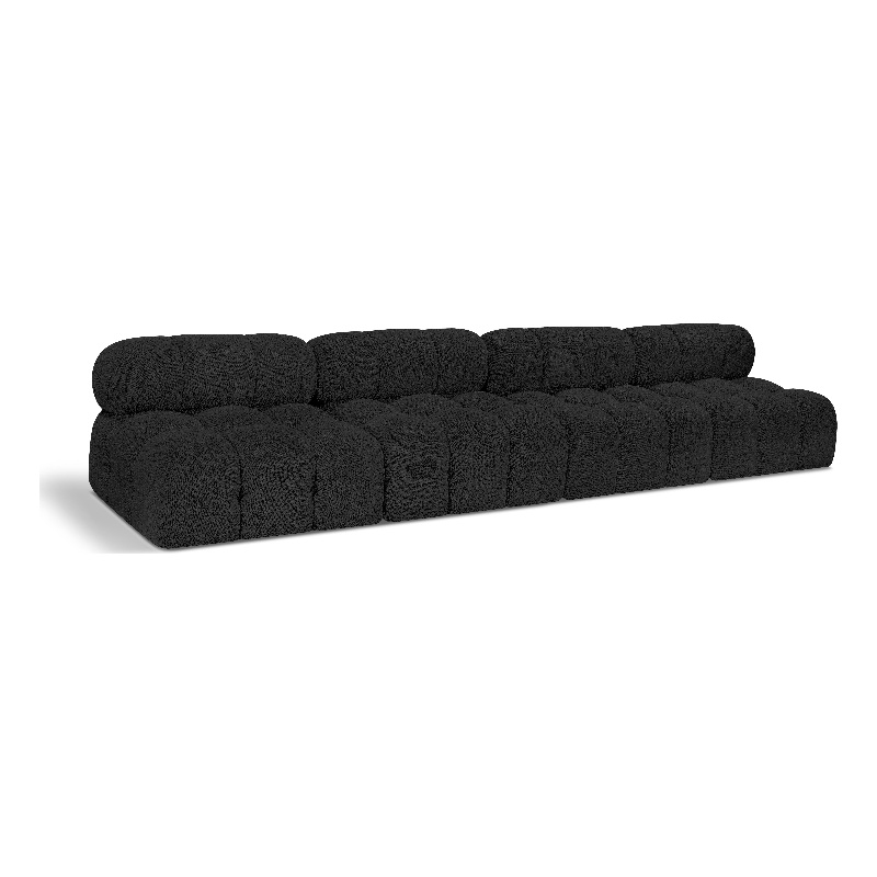 Black/4-Piece: 4 Armless Chair