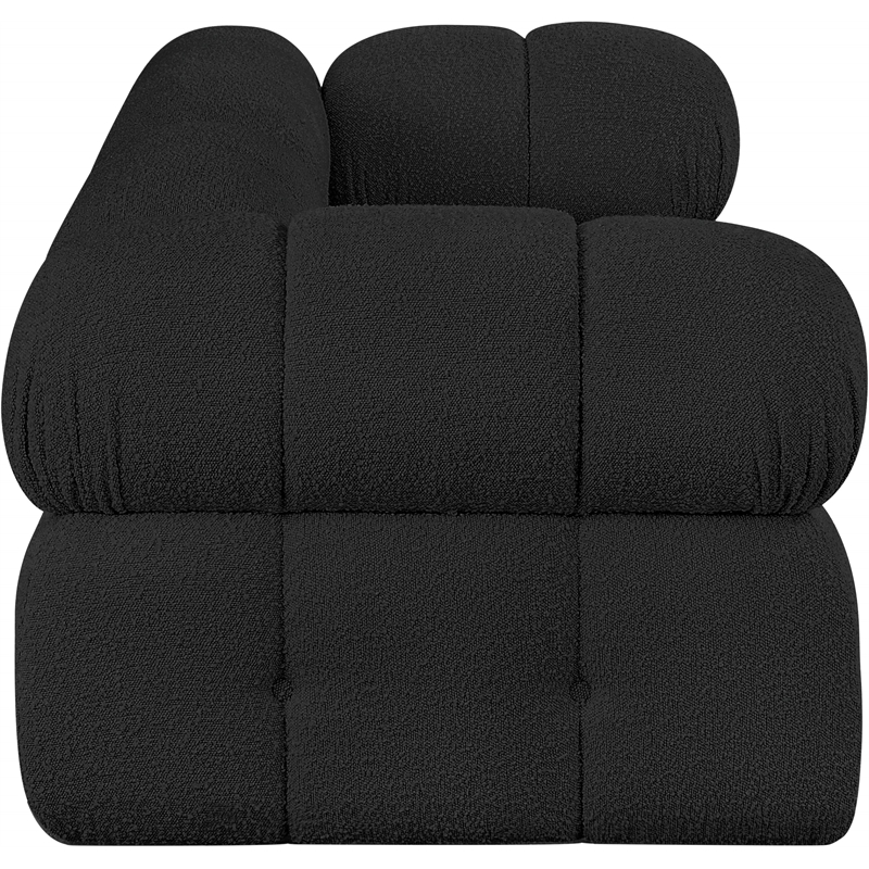 Meridian Furniture Ames Black Boucle Fabric Modular Sofa
