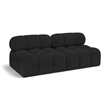 Meridian Furniture Ames Black Boucle Fabric Modular Sofa