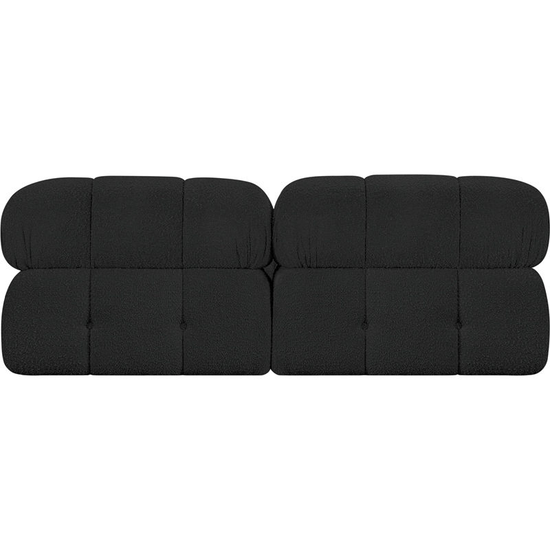 Meridian Furniture Ames Black Boucle Fabric Modular Sofa