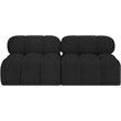Meridian Furniture Ames Black Boucle Fabric Modular Sofa