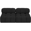 Meridian Furniture Ames Black Boucle Fabric Modular Sofa