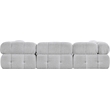 Meridian Furniture Ames Grey Boucle Fabric Modular Sectional