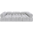 Meridian Furniture Ames Grey Boucle Fabric Modular Sectional