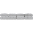 Meridian Furniture Ames Grey Boucle Fabric Modular Sectional