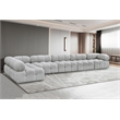 Meridian Furniture Ames Grey Boucle Fabric Modular Sectional