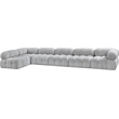 Meridian Furniture Ames Grey Boucle Fabric Modular Sectional