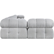Meridian Furniture Ames Grey Boucle Fabric Modular Sectional