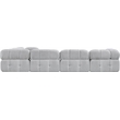 Meridian Furniture Ames Grey Boucle Fabric Modular Sectional
