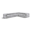 Meridian Furniture Ames Grey Boucle Fabric Modular Sectional