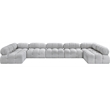 Meridian Furniture Ames Grey Boucle Fabric Modular Sectional