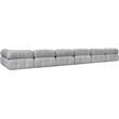 Meridian Furniture Ames Grey Boucle Fabric Modular Sectional