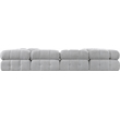 Meridian Furniture Ames Grey Boucle Fabric Modular Sectional