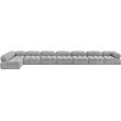 Meridian Furniture Ames Grey Boucle Fabric Modular Sectional