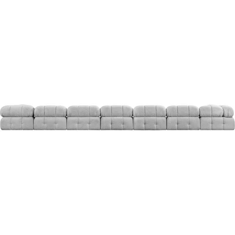 Meridian Furniture Ames Grey Boucle Fabric Modular Sectional