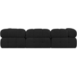 Meridian Furniture Ames Black Boucle Fabric Modular Sectional