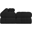 Meridian Furniture Ames Black Boucle Fabric Modular Sectional