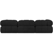 Meridian Furniture Ames Black Boucle Fabric Modular Sectional