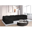 Meridian Furniture Ames Black Boucle Fabric Modular Sectional