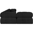 Meridian Furniture Ames Black Boucle Fabric Modular Sectional