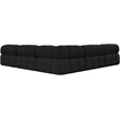 Meridian Furniture Ames Black Boucle Fabric Modular Sectional