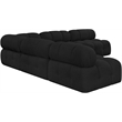 Meridian Furniture Ames Black Boucle Fabric Modular Sectional