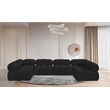 Meridian Furniture Ames Black Boucle Fabric Modular Sectional