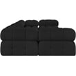 Meridian Furniture Ames Black Boucle Fabric Modular Sectional