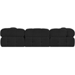 Meridian Furniture Ames Black Boucle Fabric Modular Sectional