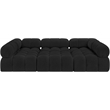Meridian Furniture Ames Black Boucle Fabric Modular Sectional