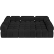Meridian Furniture Ames Black Boucle Fabric Modular Sectional