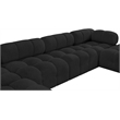 Meridian Furniture Ames Black Boucle Fabric Modular Sectional