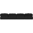 Meridian Furniture Ames Black Boucle Fabric Modular Sectional