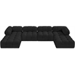 Meridian Furniture Ames Black Boucle Fabric Modular Sectional
