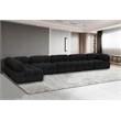 Meridian Furniture Ames Black Boucle Fabric Modular Sectional