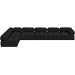 Meridian Furniture Ames Black Boucle Fabric Modular Sectional