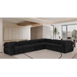 Meridian Furniture Ames Black Boucle Fabric Modular Sectional