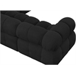 Meridian Furniture Ames Black Boucle Fabric Modular Sectional