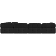 Meridian Furniture Ames Black Boucle Fabric Modular Sectional