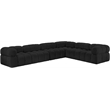 Meridian Furniture Ames Black Boucle Fabric Modular Sectional