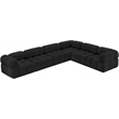 Meridian Furniture Ames Black Boucle Fabric Modular Sectional