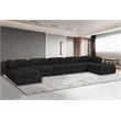 Meridian Furniture Ames Black Boucle Fabric Modular Sectional